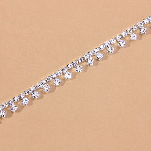 Rhinestone Water Drop Anklet Foot Jewelry